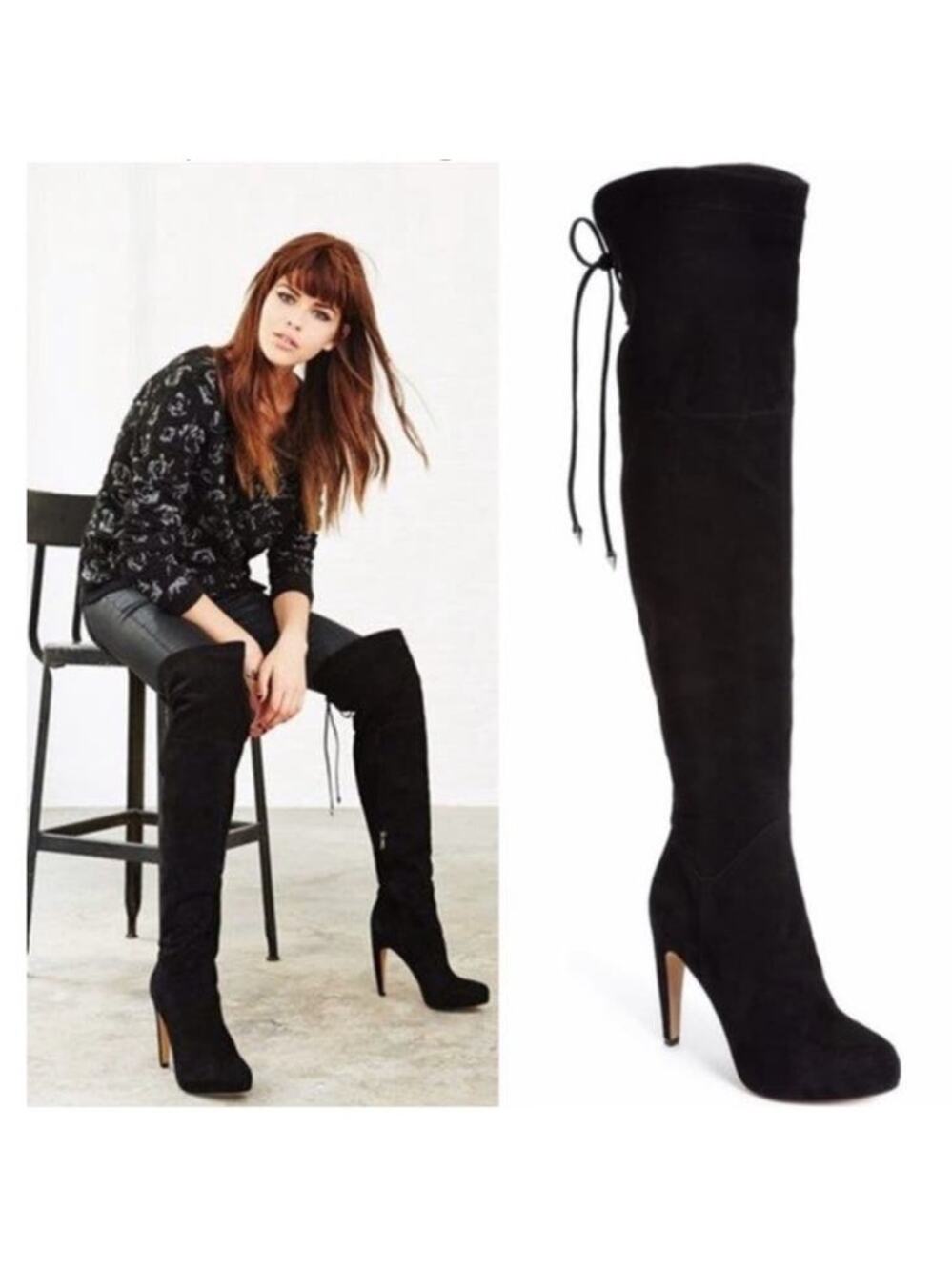 2000s Sam Edelman Kayla Over the Knee Suede Platform Boots 8.5